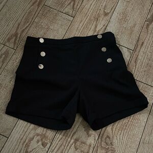 H&M Dark High Waist Women's Shorts with Button Details